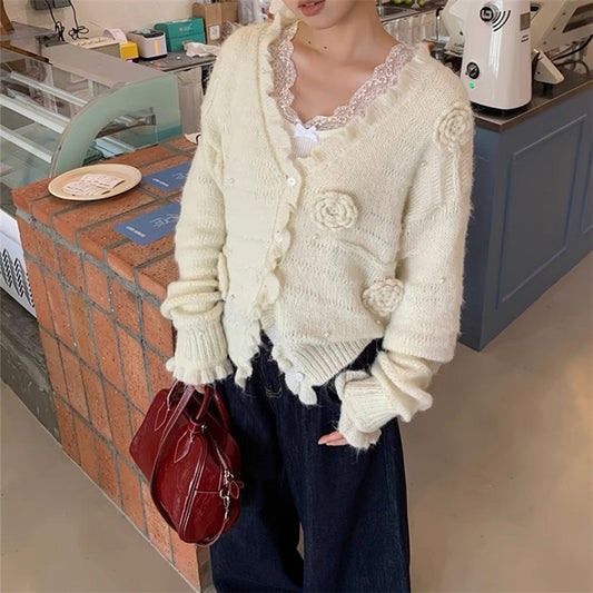 Women's Knitted Cardigan Spring And Autumn Coat