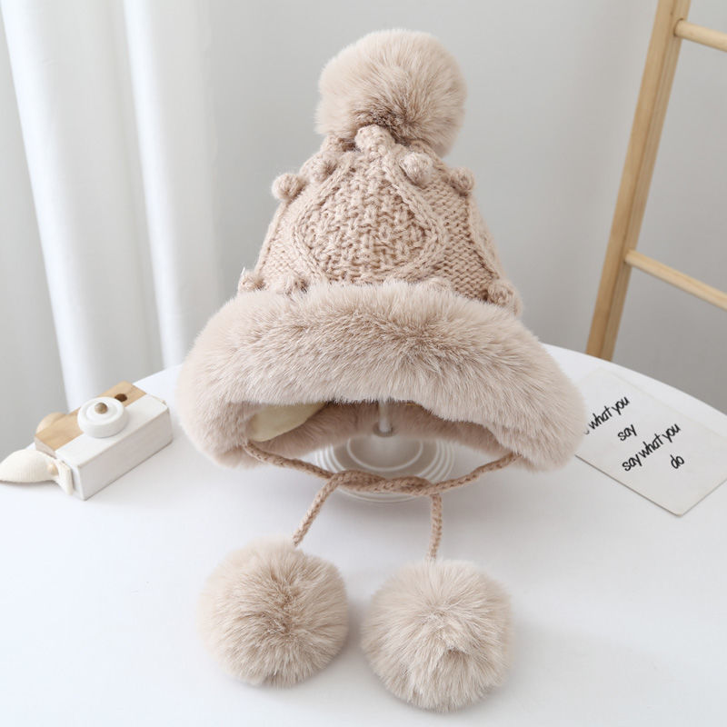 Winter Knitted Ear Protection Wool Hat Parent-child Style