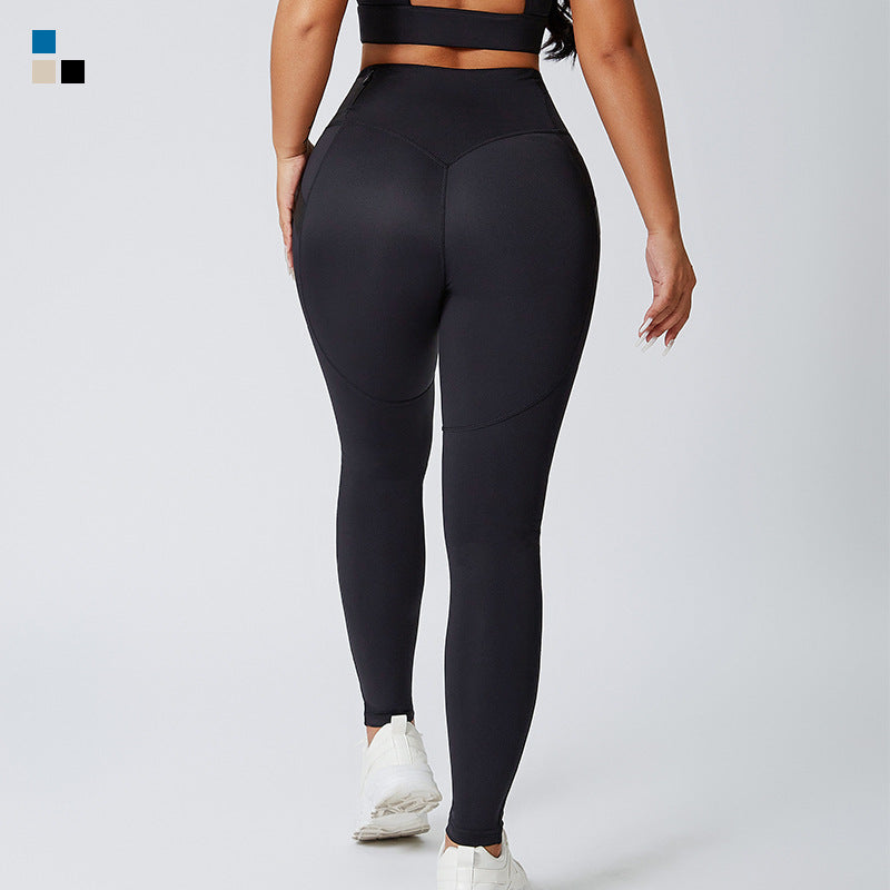 Lomme Tights med Høj Talje Formende Fitness Yoga Bukser