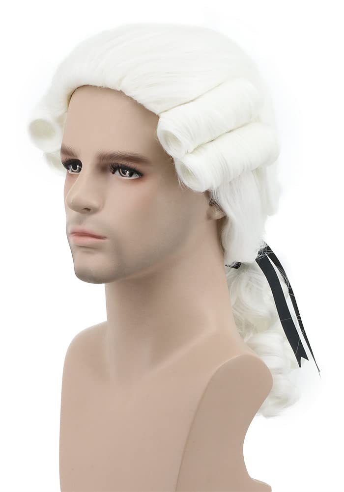 Colonial Male Lawyer Judge Chemical Fiber Wig