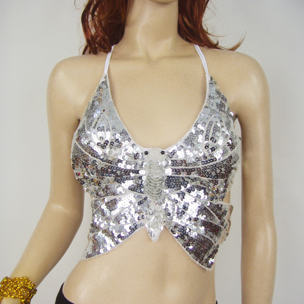 Belly Dance Sequin Butterfly Bra DS Nightclub Stage