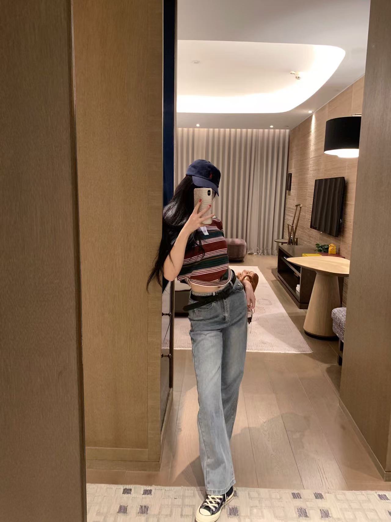 Retro Khaki Workwear Cropped Pants For Women