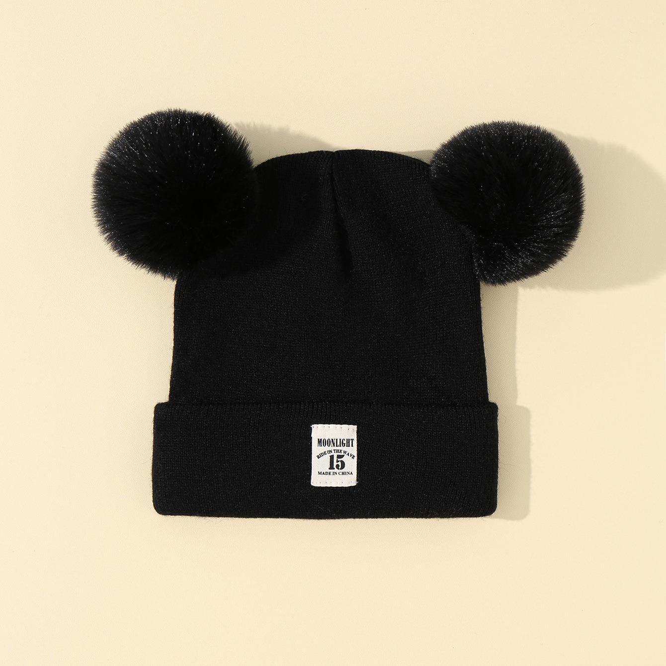 Children's Wool Double Ball Hat