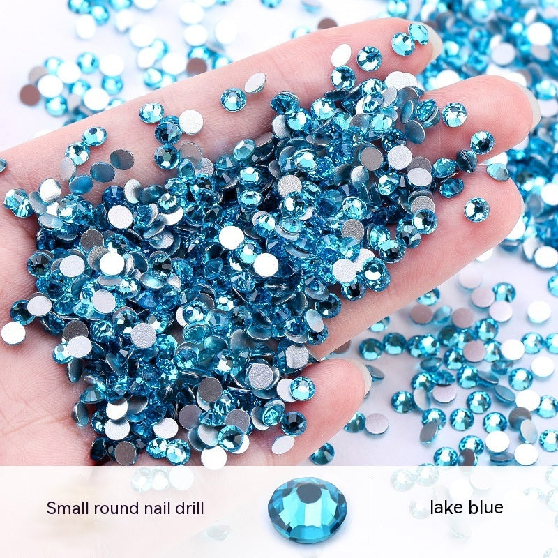 New Nail Ornament Nail Small Round Diamond Super Net Red Simple White Rhinestone Whole Bag