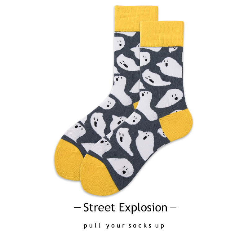 Cartoon Jacquard Sports Skate Socks
