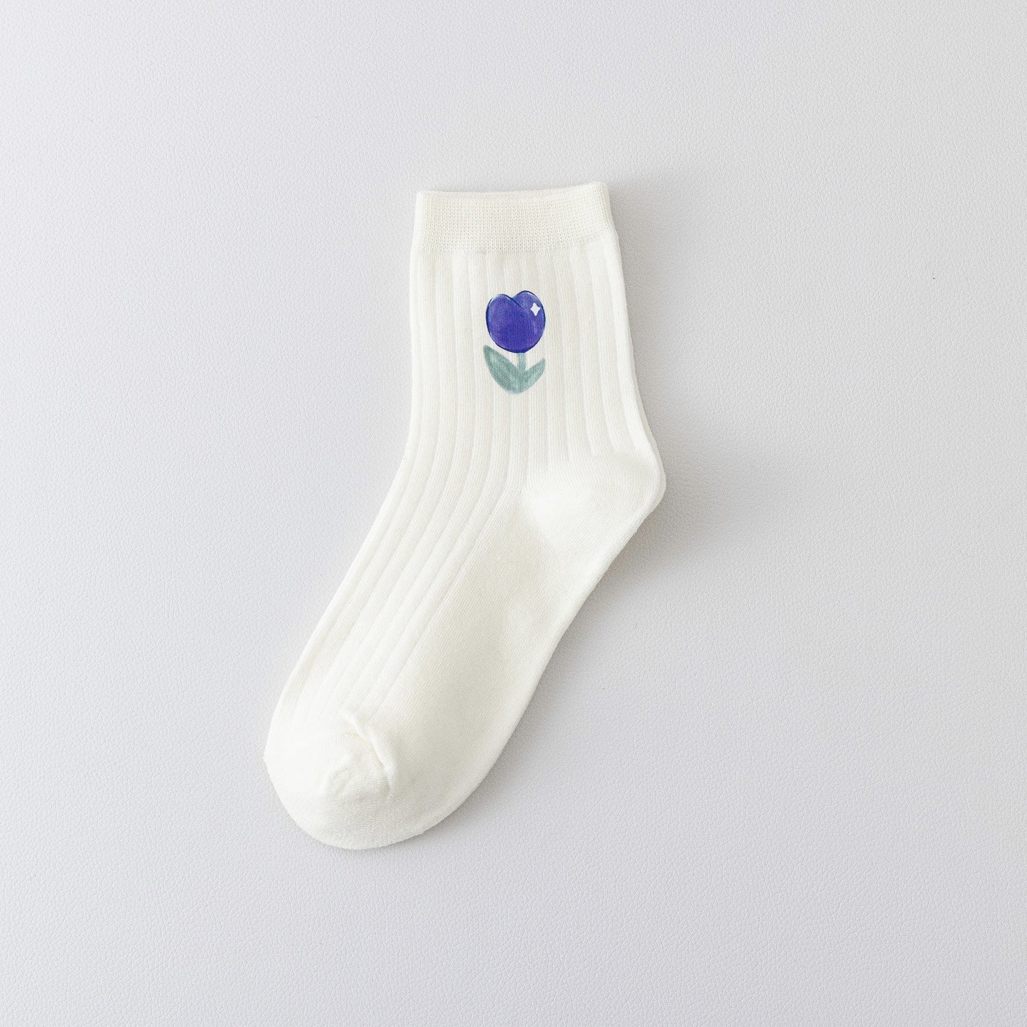 Japanese Sweet Small Flower Tulip Cotton Socks