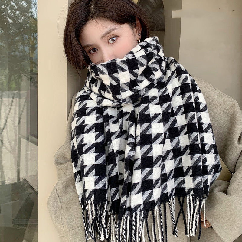 Core-spun Yarn Autumn And Winter Warm Scarf