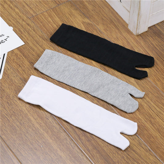 Men's Women's Solid Color Toe Socks Flip-flops