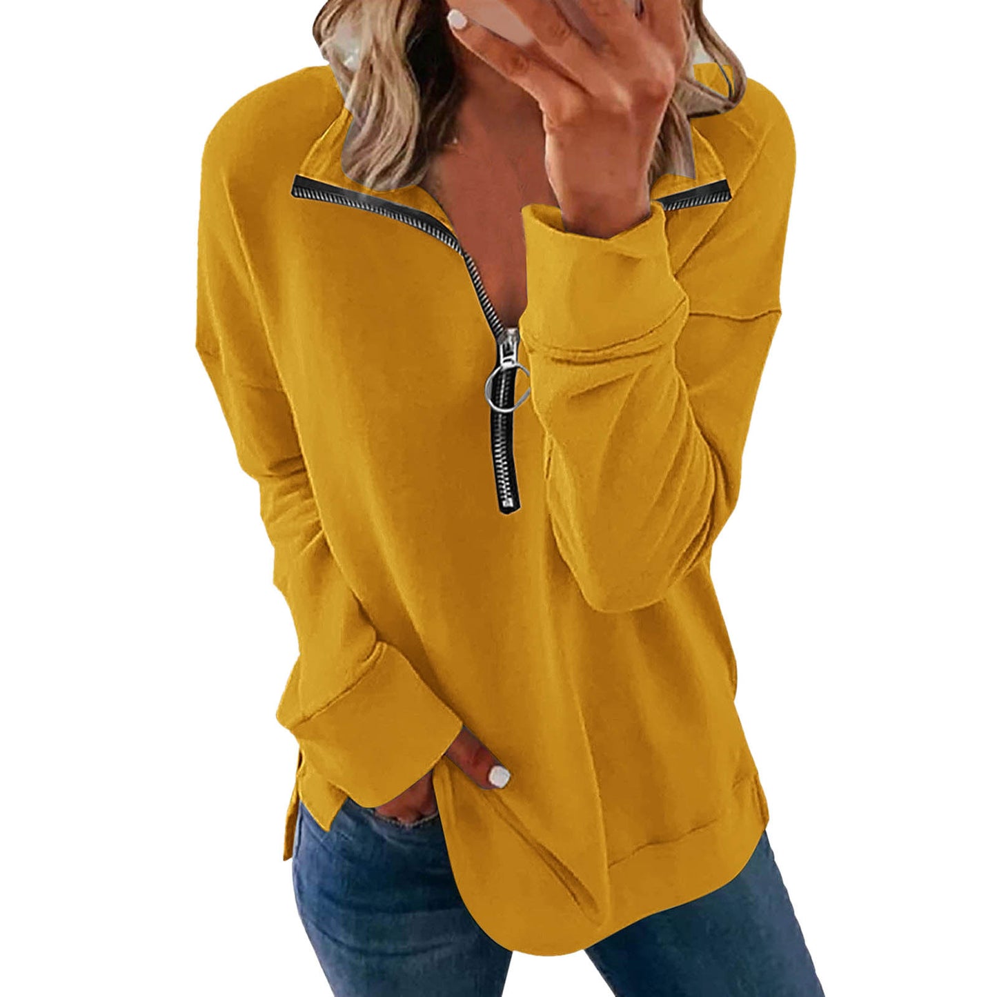 European And American Pullover Loose Long Sleeve Casual Slim Fit T-Shirt