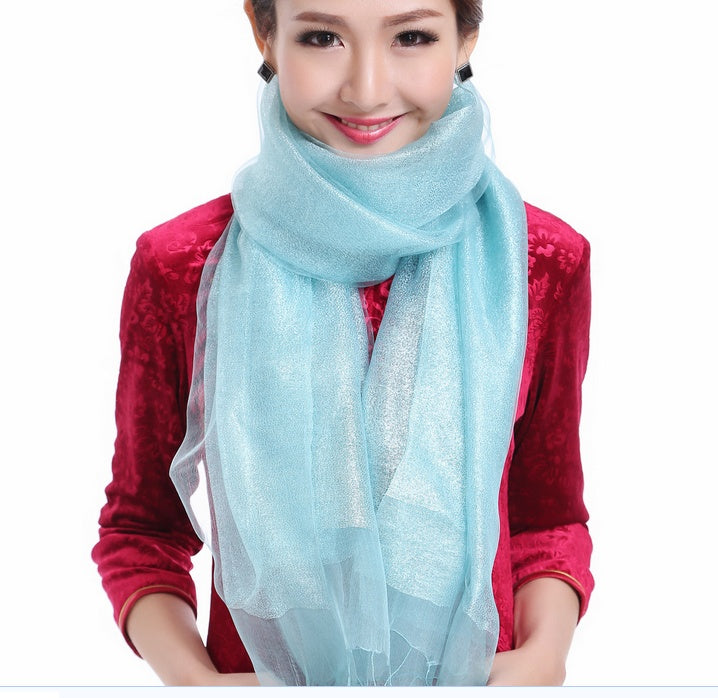 Women's Spring And Summer Silk Scarf Shawl
