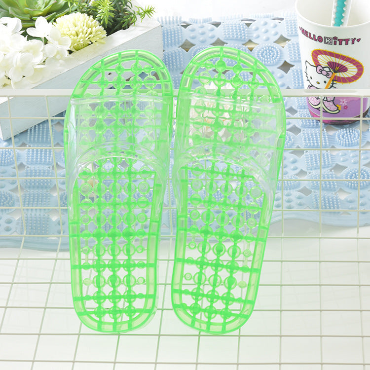 Summer Indoor Non-slip Bath Massage Plastic Slippers