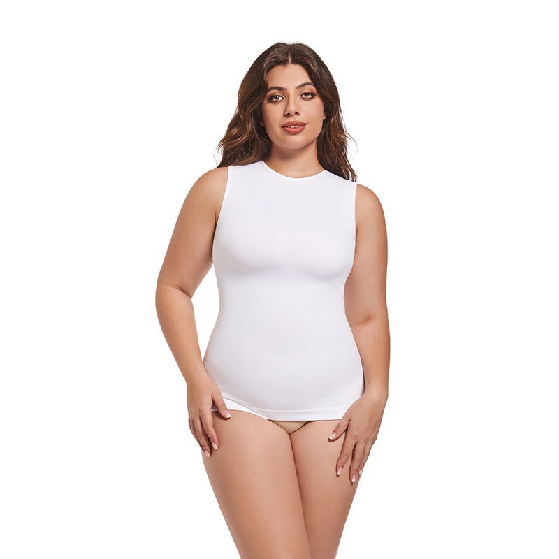 Women's Sleeveless Round Neck Slim Fit Skinny Body Shaping Top