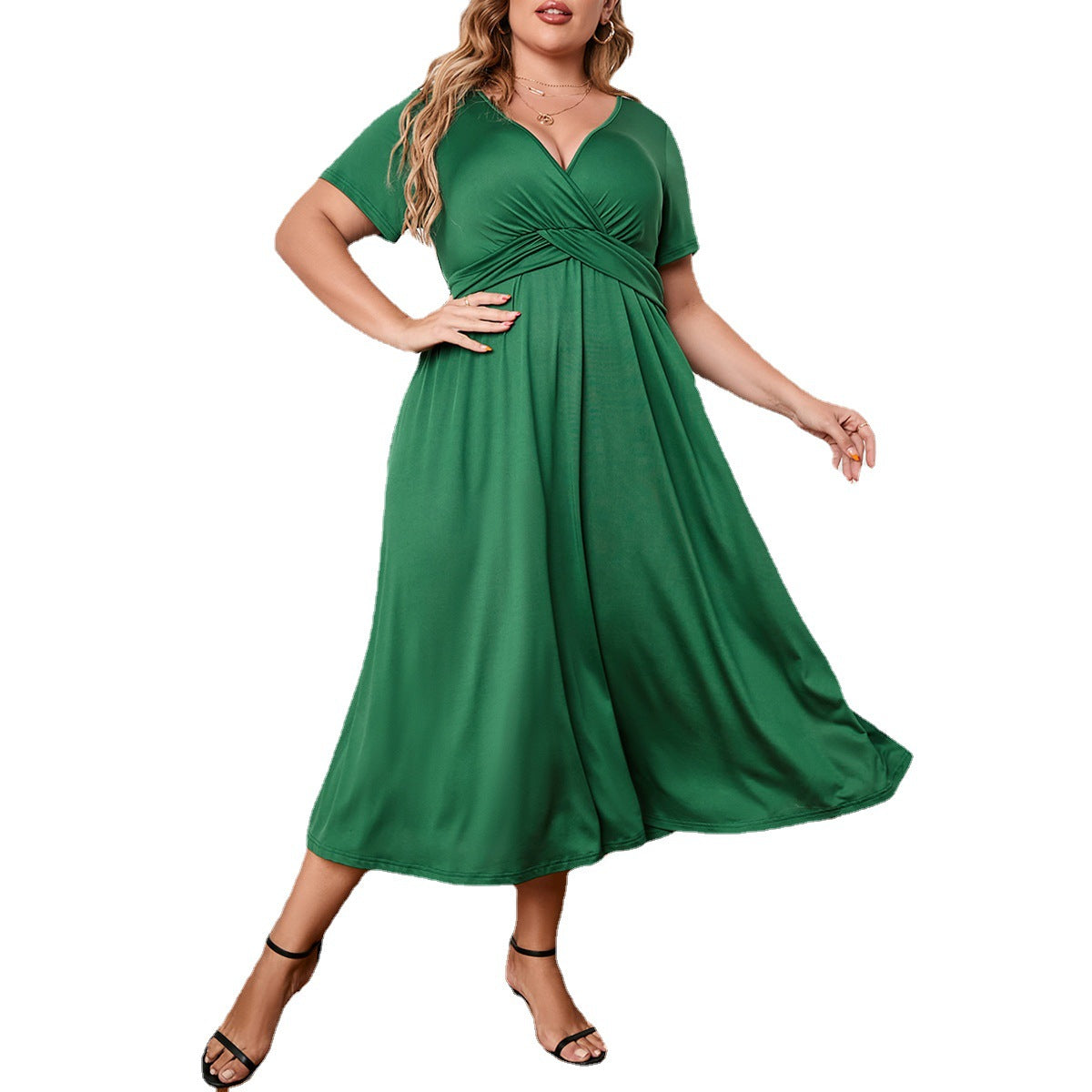 Womens Plus-Size Loose Casual Dress