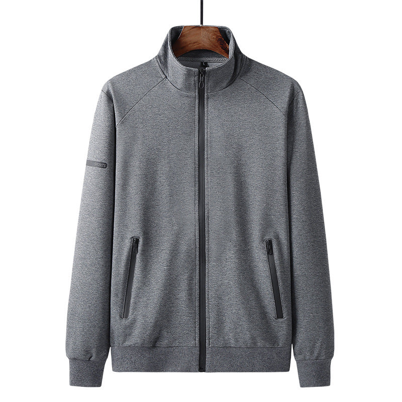 Men's Sports And Leisure Suit Stand Collar Cardigan Top