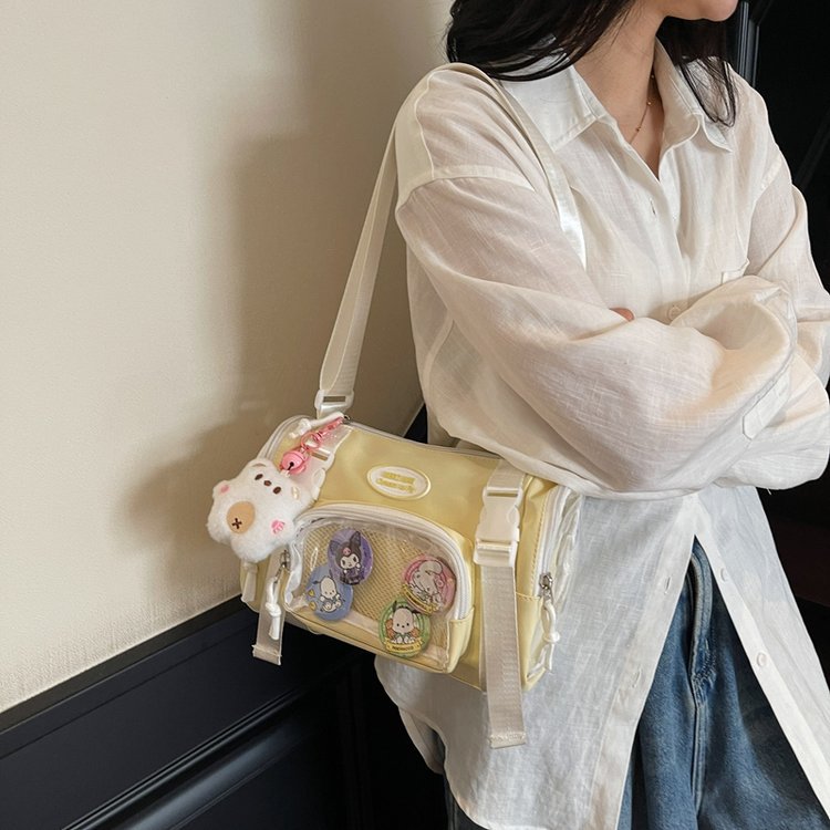 Preppy Style Cute Transparent Crossbody Bag