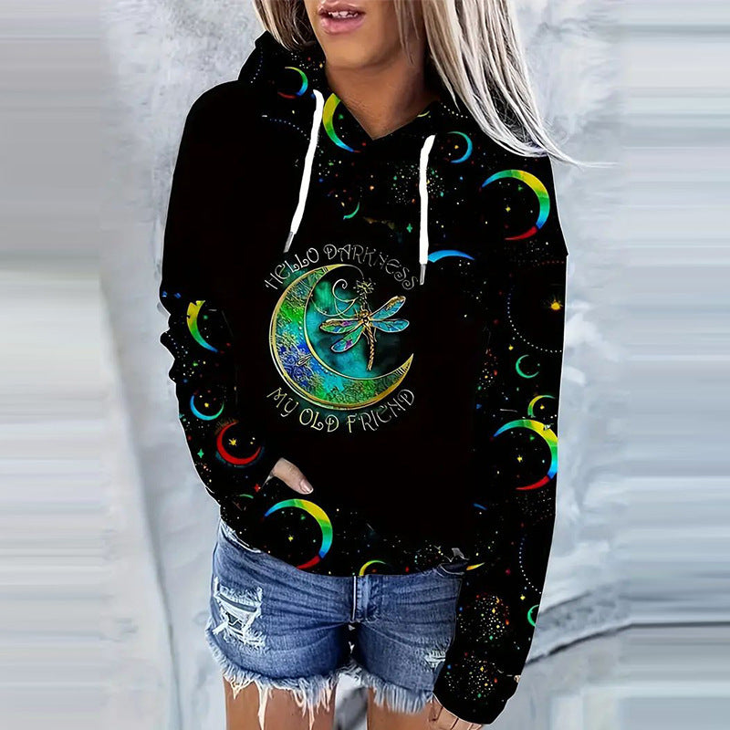 Digital Printing Stylish Fashion Ladies Hoodie Sweater