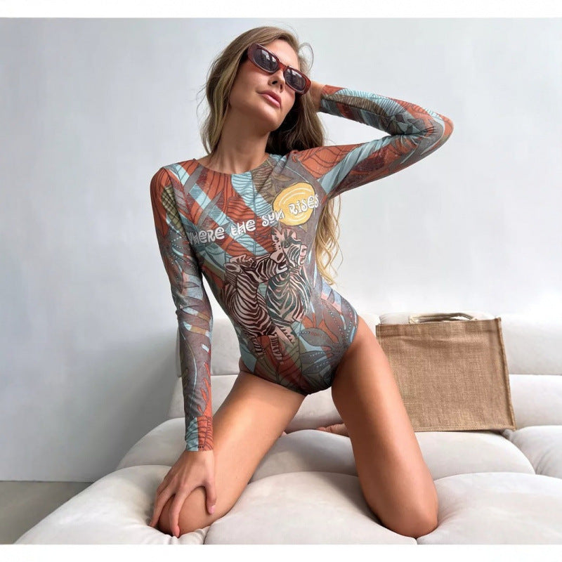 European And American One-piece Bikini Russian Swimsuit