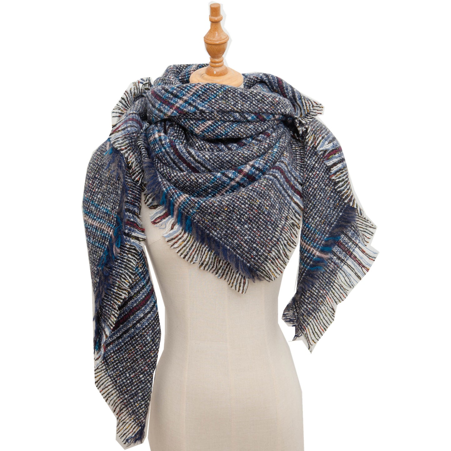 Shawl Scarf Autumn And Winter Large Plaid Triangle