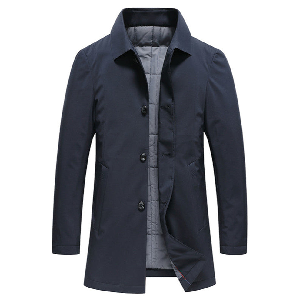 Cotton Business Windbreaker Medium Long Casual