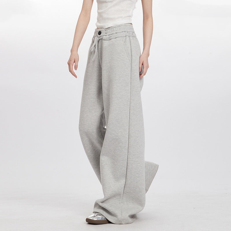 Sports Trousers With An Elasticated Waist Wide Leg Straight Street Trousers