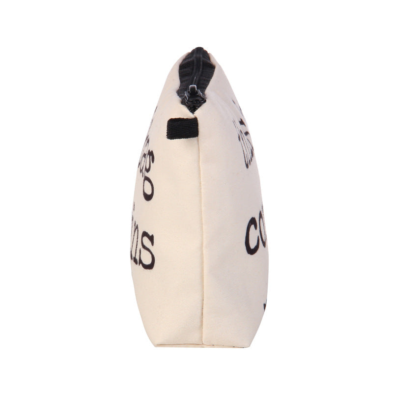 Letter Print Women's Cosmetic Clutch Multifunctional Storage Bag