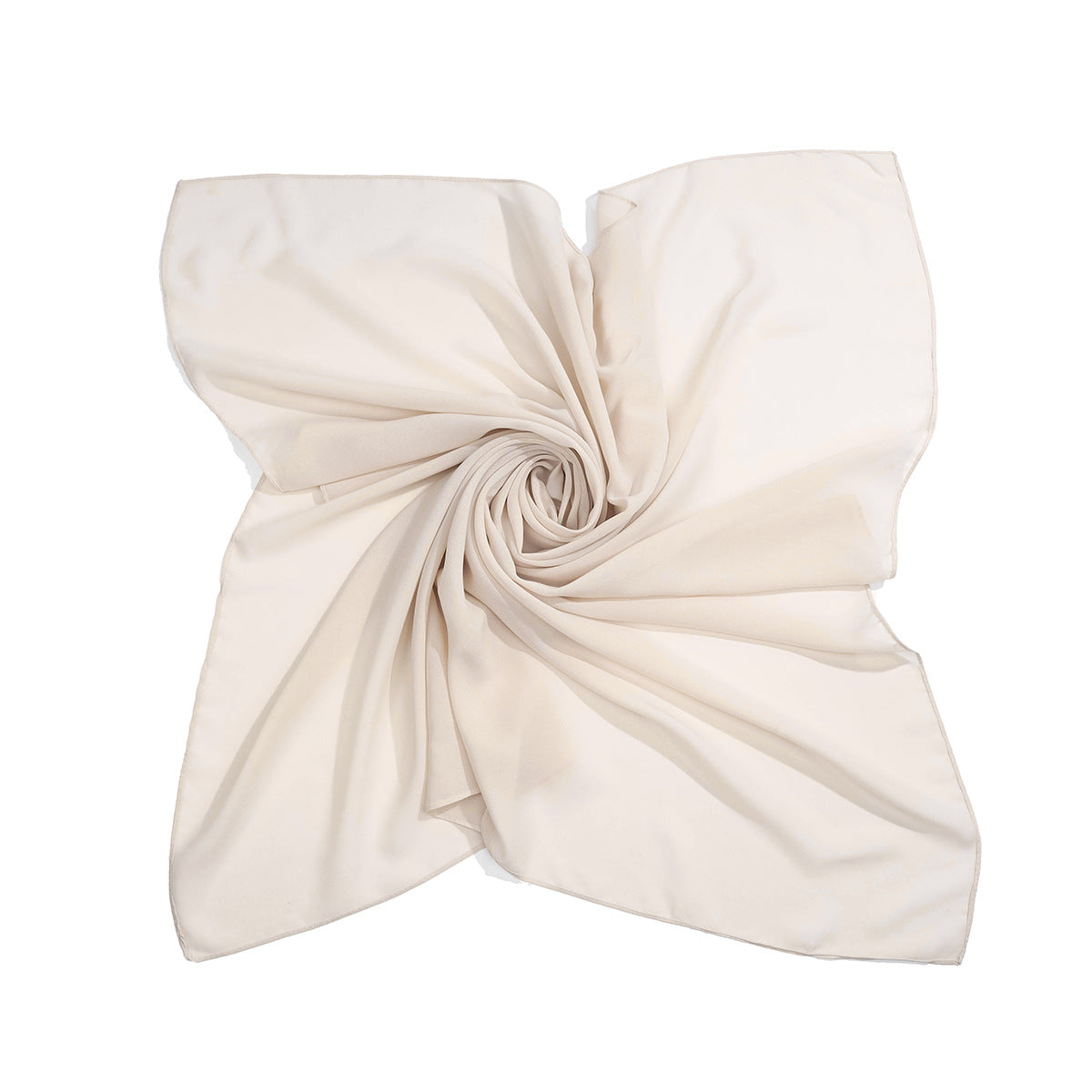 Composite Chiffon Square Scarf Solid Color Headscarf Comfortable And Breathable