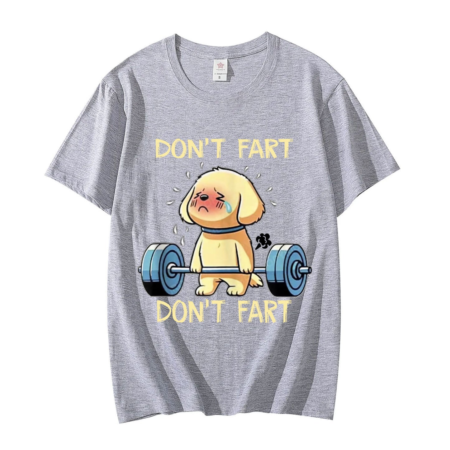 No Fart Funny Weightlifting Dog Pattern T-shirt Premium
