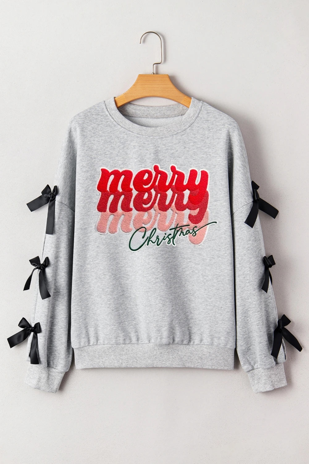 Fashion Ribbon Slit Letter Shirt For Women