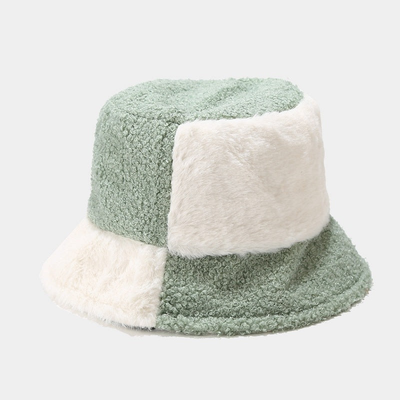 Women's Trendy All-match New Style Stitching Plush Hat