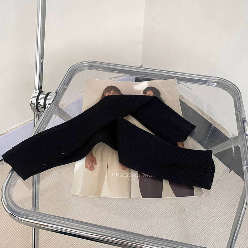 Women's Solid Color Sweet Sleeves Toe Korean Style Wool