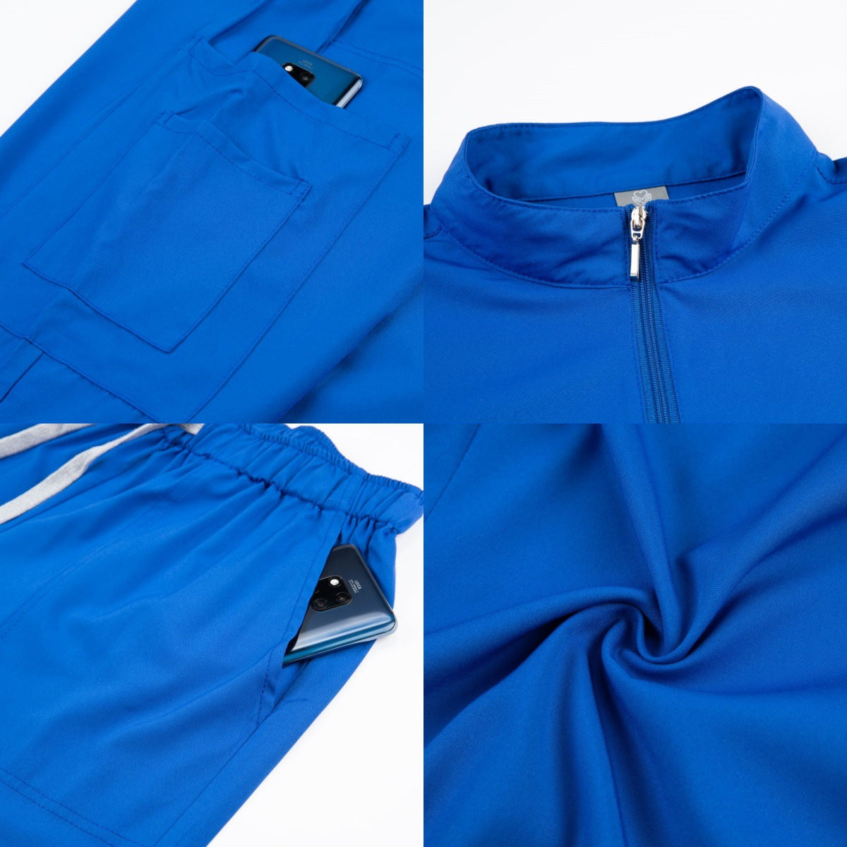 Zipper Beauty Salon Scrub Workwear