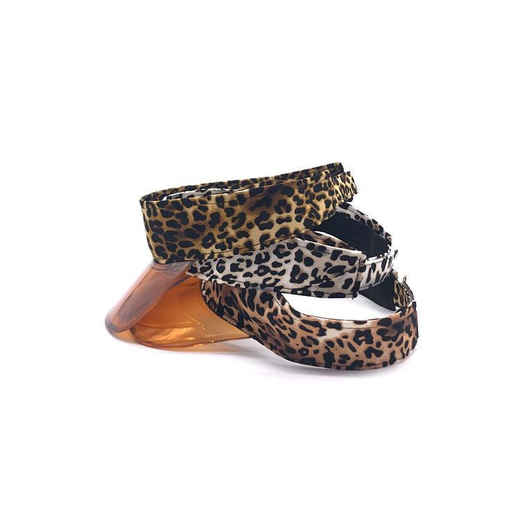 Korean Style Personalized Leopard-print Brim Top Hat
