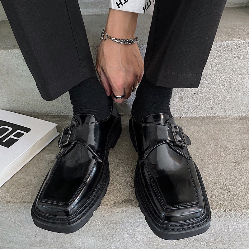 Men's Toe Flat Shiny Casual Shoes