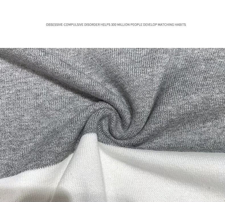 Contrast Stitching Men's Trend Knit Sweater