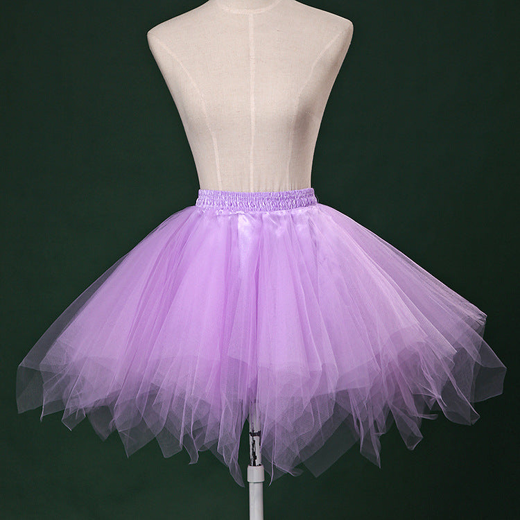 Half-length Pettiskirt Perform Dance Party Tulle Skirt Crinoline