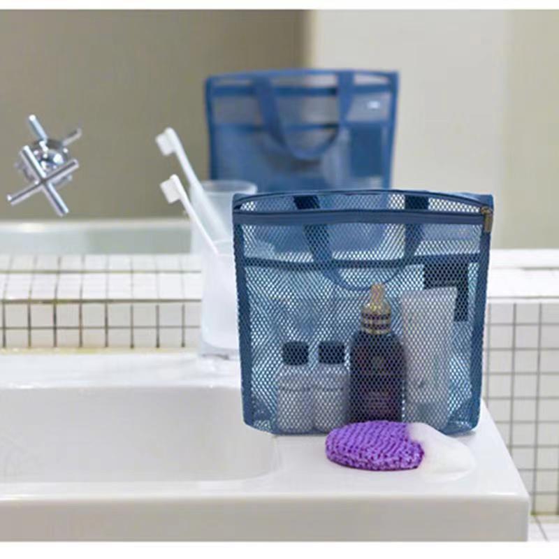 Hollow Portable Zippered Storage Bag Drain