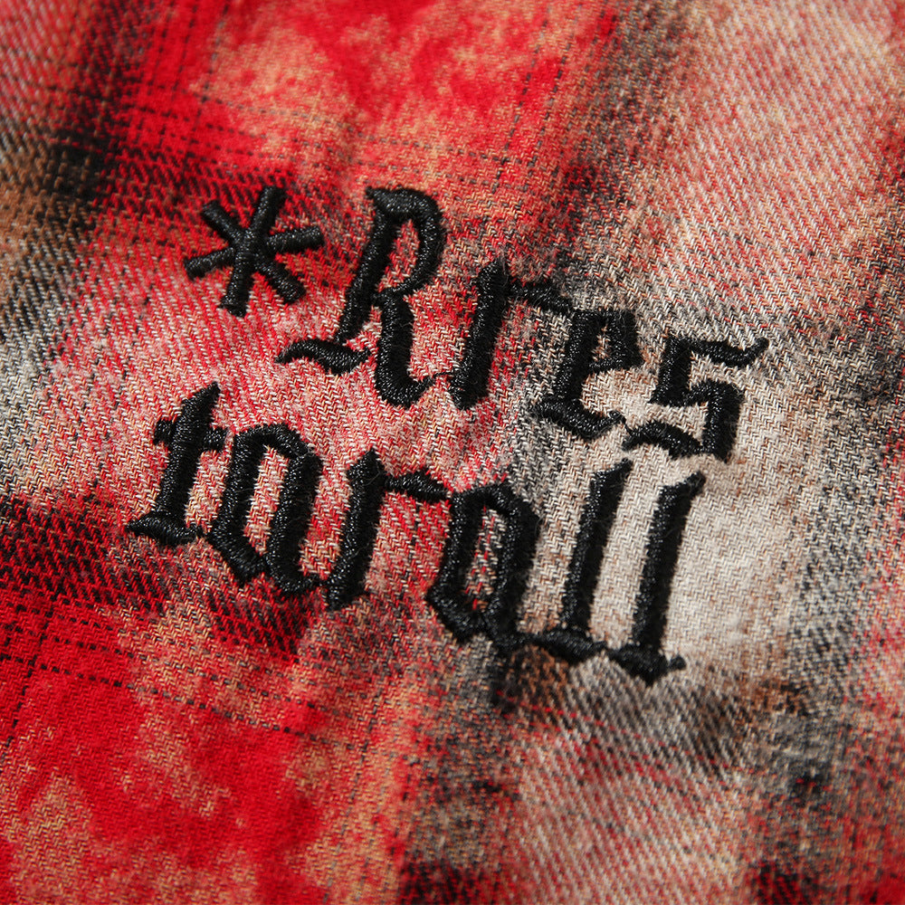 Distressed Washed Loose Burrs Shirt