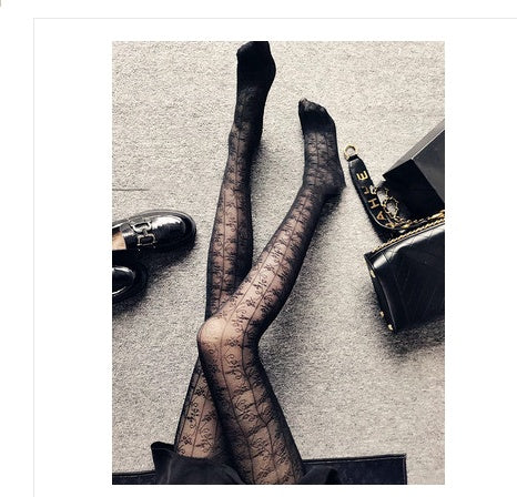 Fashion Sexy Women's Black Transparent Pantyhose