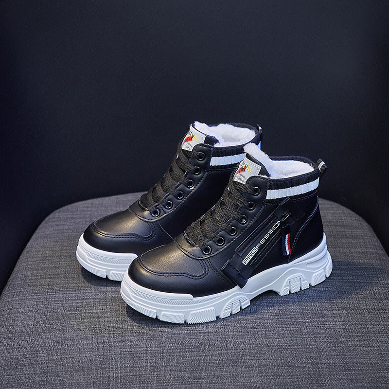 Winter New Warm Student Ankle Boots Platform