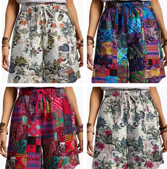 Women's Loose Printed Casual Shorts