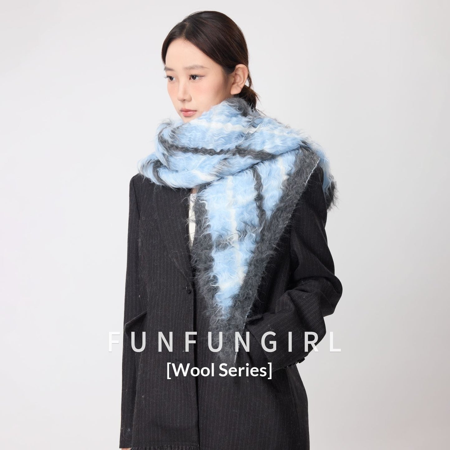 Cotton Wool Plaid Shawl Women's Warm Scarf
