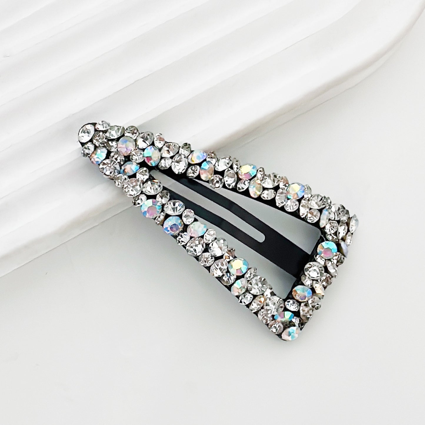 Diamond Colorful Crystals Rectangular BB Clip Break Hair Side Bang Clip