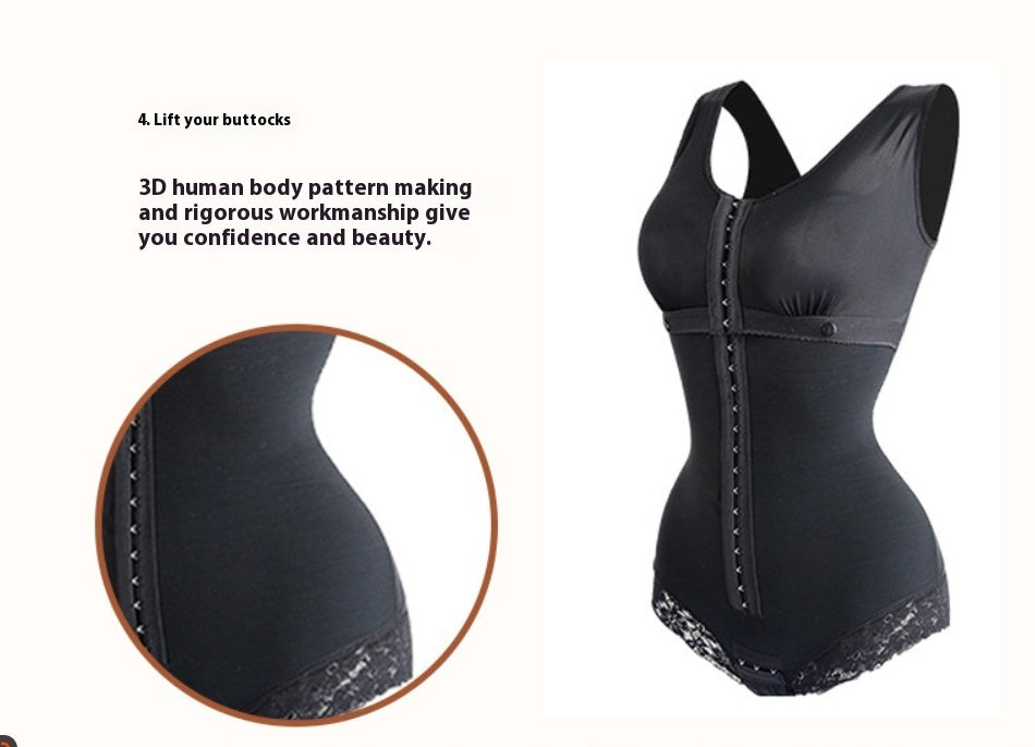 Women's Fashion Lace Belly Contracting One-piece Corset