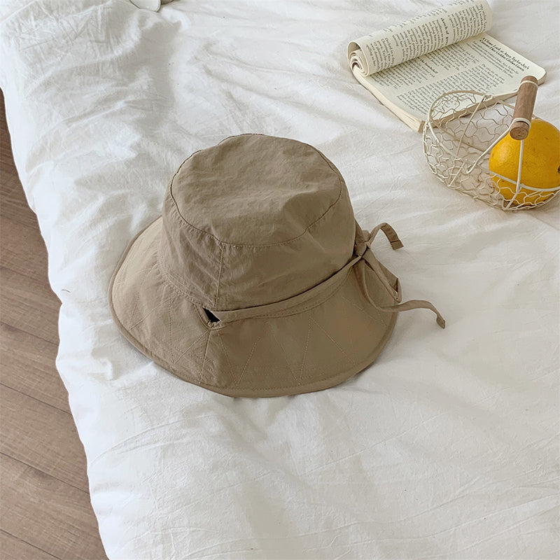 Japanese Drawstring Bucket Hat Women's Summer Thin Breathable