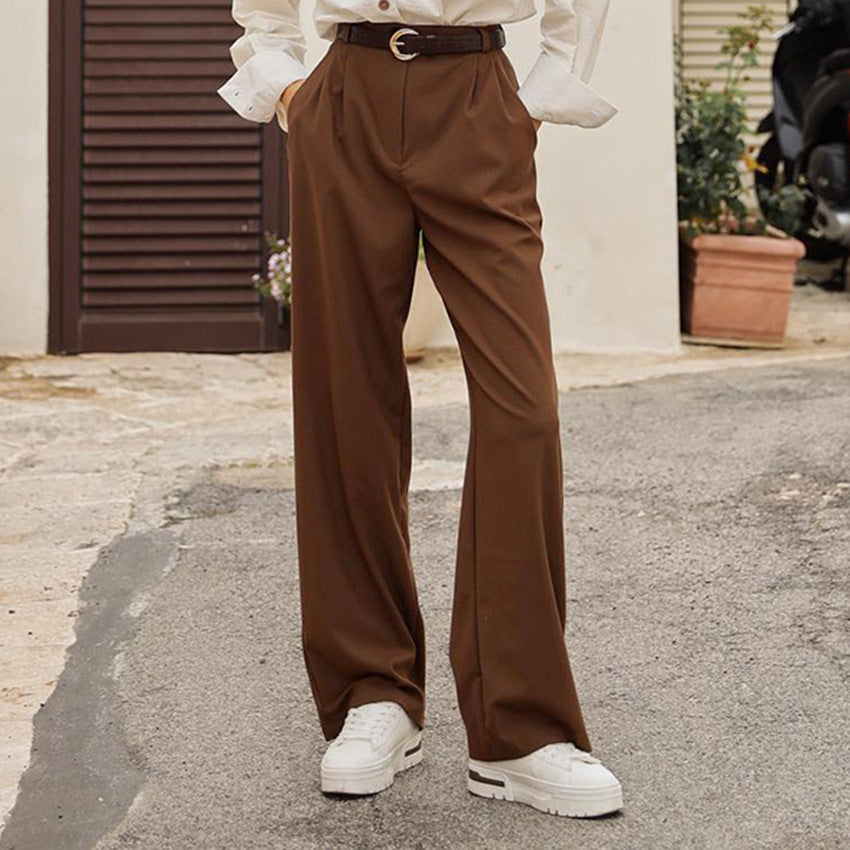 Women's Casual All-matching High Waist Straight Pants