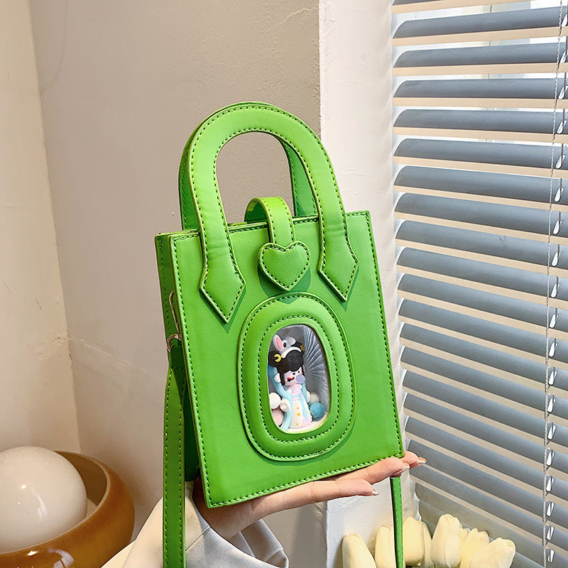 Candy Color Ins Western Style Portable Messenger Transparent Bag
