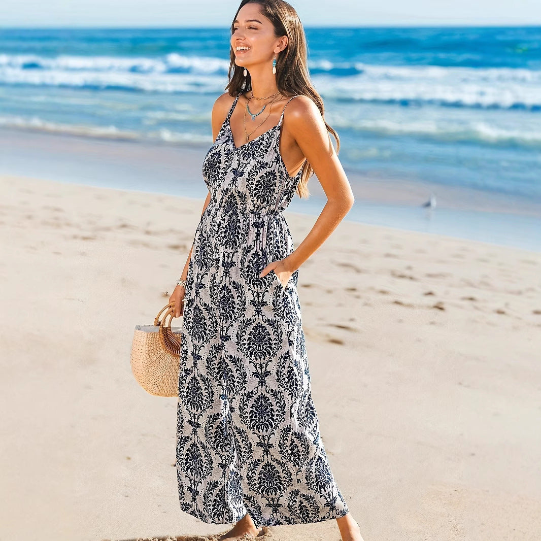 New French-style Jumpsuit For The Beach With Straps