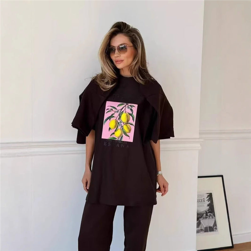 Afslappet Løs Temperament T-shirt Mode Dovne Gade Minoritet Alsidig