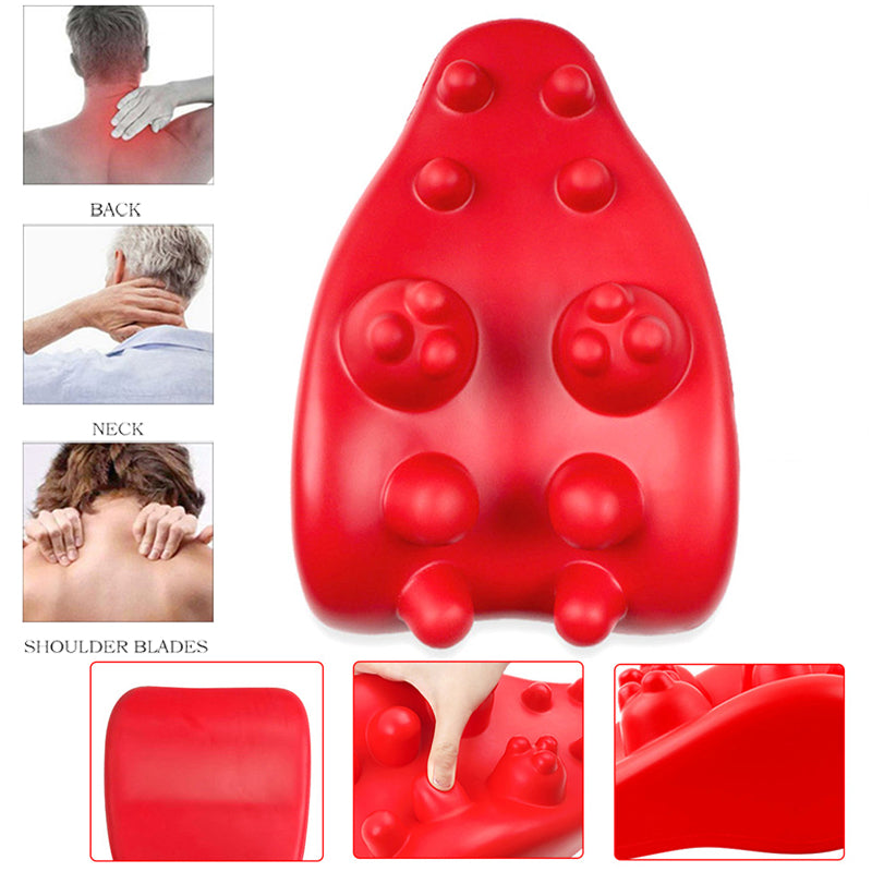 Red Waterproof PU Band Cervical Massage Pillow