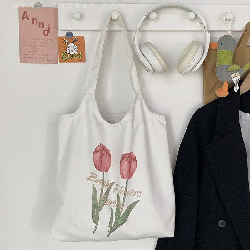 Insimple Handheld Printed Canvas Bag